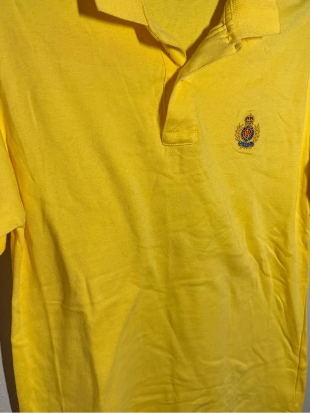 Men’s L Yellow Ralph Lauren Polo Preppy Logo Business Casual Short Sleeve Polo